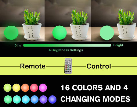 Floating Pool Light Ball 16 Colors Changing Modes Remote Control Pond LED Ball 