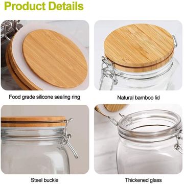 High Quality 18oz Borosilicate Glass Jars Round Shape with Bamboo Lid -  China Borosilicate Jars, Glass Jars