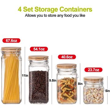Buy Wholesale China Kitchen Airtight Glass Food Cereal Tea Container Food  Grade High Borosilicate Glass Food Storage Jar & Borosilicate Glass Food  Storage Jars at USD 0.68
