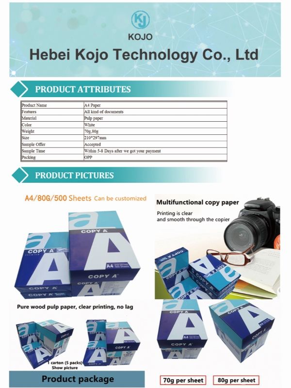 Buy Wholesale China High Quality Cheap Price A4 Copy Paper 75g Double A4 Paper  Copy Paper 80gsm & High Quality Paper Copy at USD 2.52