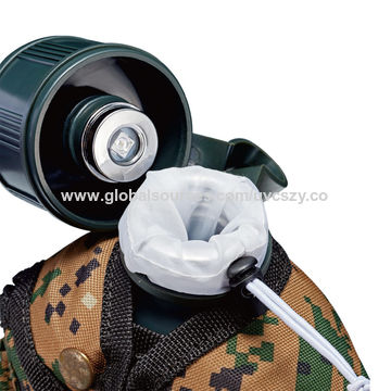 Small Mouth Water Bottle Cup Kettle Military Aluminum Canteen for