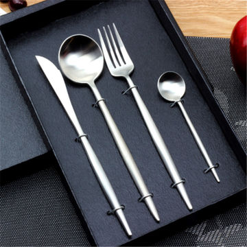 Wholesale 5 Pieces Dessert Steak Knife Fork Spoon Set Luxury