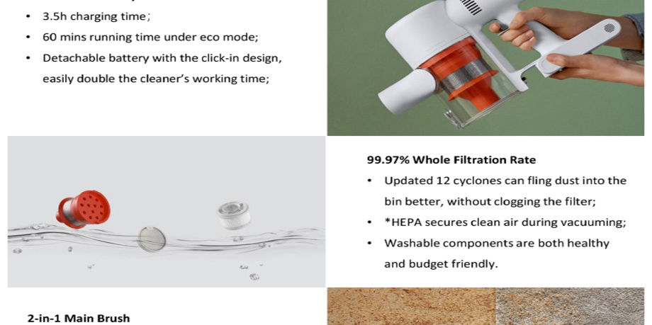 Newest Xiaomi G10 Smart Home 120aw Handheld Cordless Dust Collector Mijia Mi  Vacuum Cleaner G9 $135 - Wholesale China Mi Vacuum Cleaner G9 at factory  prices from Wuhu Muchen E-Commerce Co., Ltd.