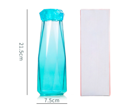 Buy Wholesale China 16oz Stylish Water Glass Bottle For Lady,glass Drinking  Bottles With Diamond Shaped Cap & Water Bottle, Reusable Water Bottle,glass  Bottle, at USD 0.75