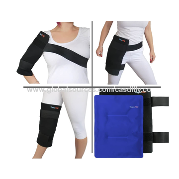 Bolsa de hielo reutilizable para lesiones con envoltura – Paquete caliente  y frío para lesiones con correa – Bolsa de hielo de gel para cadera