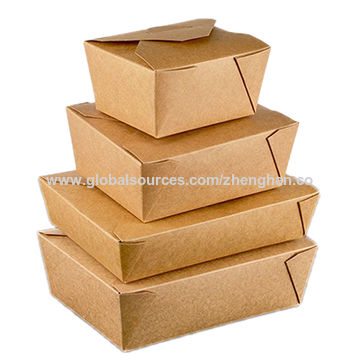 Buy Wholesale China Cardboard Kraft Paper Take Away Food Packaging  Box,disposable Food Container For Fast Food Packaging & Disposable Kraft  Paper Food Packaging Box at USD 0.04