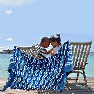 Beach Towel cotton 200 x 100 Extra Large, wearable & sand free