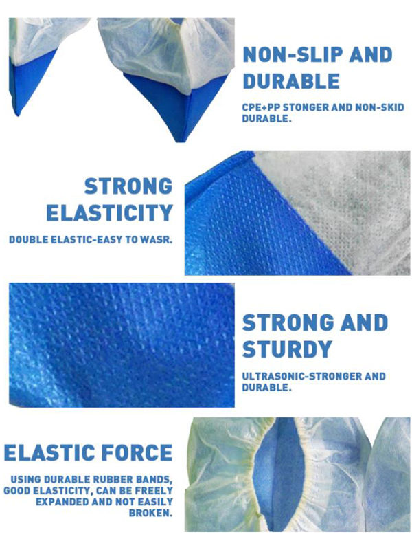 Factory supply pharmaceutical industry coated shoe covers for doctor
