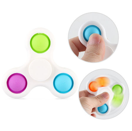 2 pezzi Fidget Spinner Sensory Spinner giocattolo antistress Bubble Sensory Toy Push Pop Fidget Toy semplice spinner per bambini e adulti
