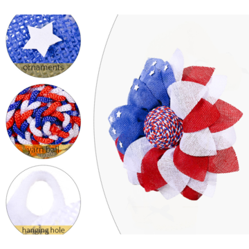 Patriotic Decorative String Balls Craft for Memorial Day or Fourth of July  