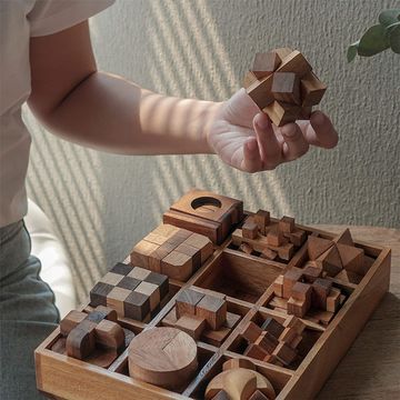 China Fun Games for Adults 3D Wooden Puzzle Brain Teasers and ...