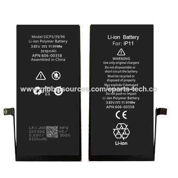 China 3110mAh Battery Replacement Compatible with iP11 on Global ...