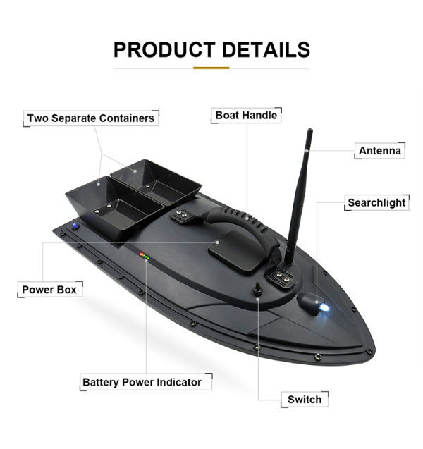 Buy Wholesale China Rc Fishing Bait Boat , 500m Distance Control