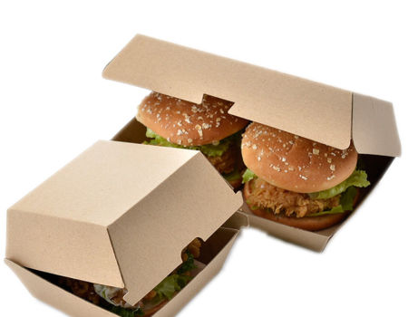 Large Disposable Takeaway Cardboard ClamShell Burger Boxes Fast Food Packaging 