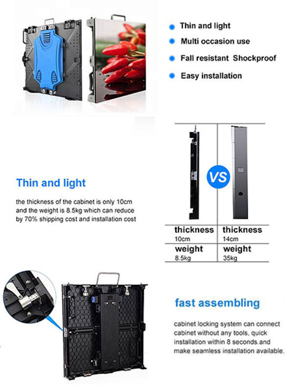 Indoor smd rgb 3-in-1 tri color panel P2.5 HD LED video wall screen ...