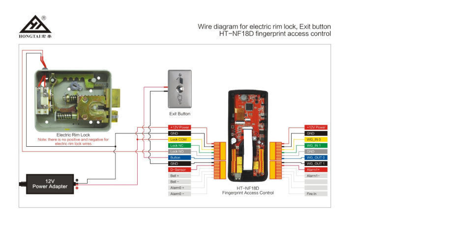 Cerradura eléctrica 12V Doble Llave + Botón