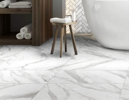 High Gloss White Marble Interlocking PVC Floor Tiles Spc Flooring Moulding  Lvt Flooring - China Spc Flooring, Spc