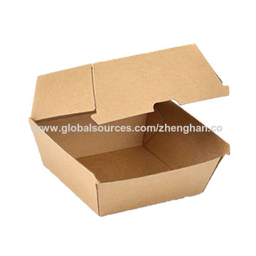 Brown Kraft Paper Food Packing Packaging Box Disposable Food Container -  China Packaging Box and Box price