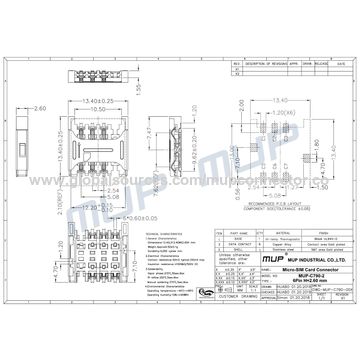 China 6 PIN WITH METAL BRIDGE Micro SIM card connectors for gps ,mobile ...