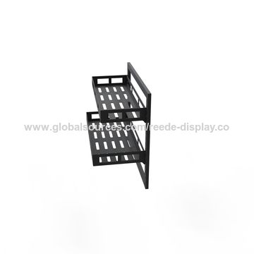 China Black Chrome Spice Rack Organizer 2 Tier Rack Metal Spice Jars ...