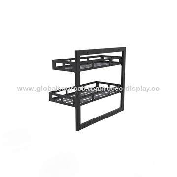 China Black Chrome Spice Rack Organizer 2 Tier Rack Metal Spice Jars ...