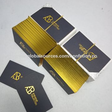 China Custom Luxury Rose Gold Foil Stamping Black card Paper Printing ...