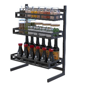 China New Type Metal Wall Mounted Rack Kitchen Spice Rack Set on Global ...