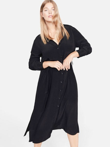 long sleeve shirtwaist dress