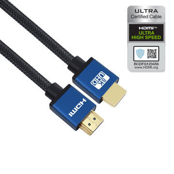 Cable HDMI 2.1 8K Certificado, Soporta 8K a 60Hz y 4K a 120Hz, Compatible con Todos los Televisores y Xbox Series X
