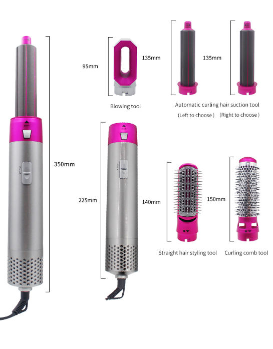 Buy Wholesale China Hot Air Styler Brush Hair Dryer Comb 5-in-1 Set Hair  Curler Straightener Dryer Brush & 5 In 1 Hair Curler at USD  | Global  Sources