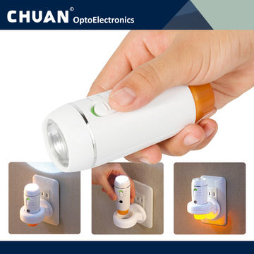 Emergency Plug-In Flashlight with Nightlight