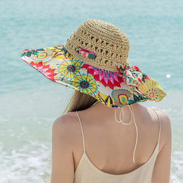 Summer Wide Brim Natural Jungle Tropical Beach Sun Straw Hat, Girls Floppy  Fedora For Beach Holiday, Boho Straw Hat, Beach Sun Hat, Floppy Straw Hat -  Buy China Wholesale Tropical Straw Hat