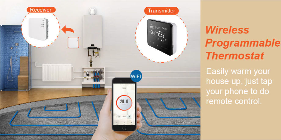 Buy Wholesale China Phone App Remote Control Home Heating Smart Thermostat  Wireless Wifi u0026 Thermostat at USD 50 | Global Sources