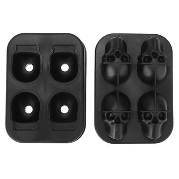 Reusable Round Square Kitchen Bar Freezer Drinks Whisky Wine Black Bone  Shape Ice Ball Maker Cube Mold Silicone Ice Cube Tray - China Ice Tray and  Ice Maker price