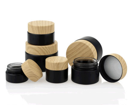 Buy Wholesale China 50g Black Matte Frosted Glass Cream Jar With Plastic  Bamboo Lid & Black Matte Frosted Glass Cream Jar With Wood Lid at USD 0.53