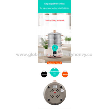 Vaporizador De Aço Inoxidável Concord 26cm - 3 Níveis Com Alças Douradas - Premium