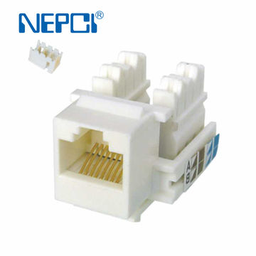 China Modular jack XJY-NE-23 ethernet network keystone jack CAT3 CAT5E ...