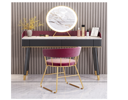 China 60 40 75cm Iron Customized Size Simple Modern And Light Luxurious Style Dressing Table With Chair On Global Sources Dresser Makeup Mirror Light Luxurious Style Dressing Table, Makeup Table And Chair With Lights