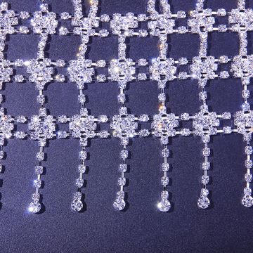 sexy cross crystal rhinestone bead body