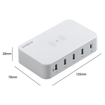 2021 Heißer Verkauf Kabelloses 5-Port USB Ladegerät, geeignet für iPhones, iPads, mobile Geräte - Schnellladung & Sicherheit