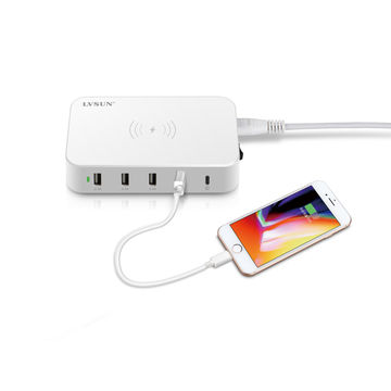 2021 Heißer Verkauf Kabelloses 5-Port USB Ladegerät, geeignet für iPhones, iPads, mobile Geräte - Schnellladung & Sicherheit
