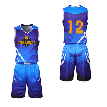 Source Custom latest blue color lightning basketball jersey wholesale high  quality basketball uniform printing your club logo design on m.
