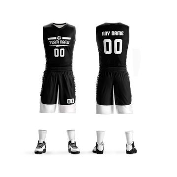 Sports Wear Team Name And Number Sublimation Printing Basketball Jerseys