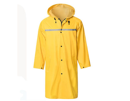 Trespass Beckon Mens Hi-Vis Reflective Rain Coat Waterproof Hooded Jacket 