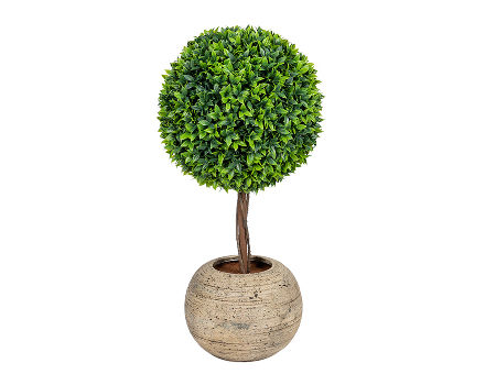 1pc Artificial Buxus Ball Boxwood Hanging Topiary Garden Fake Potted Xmas Decor 