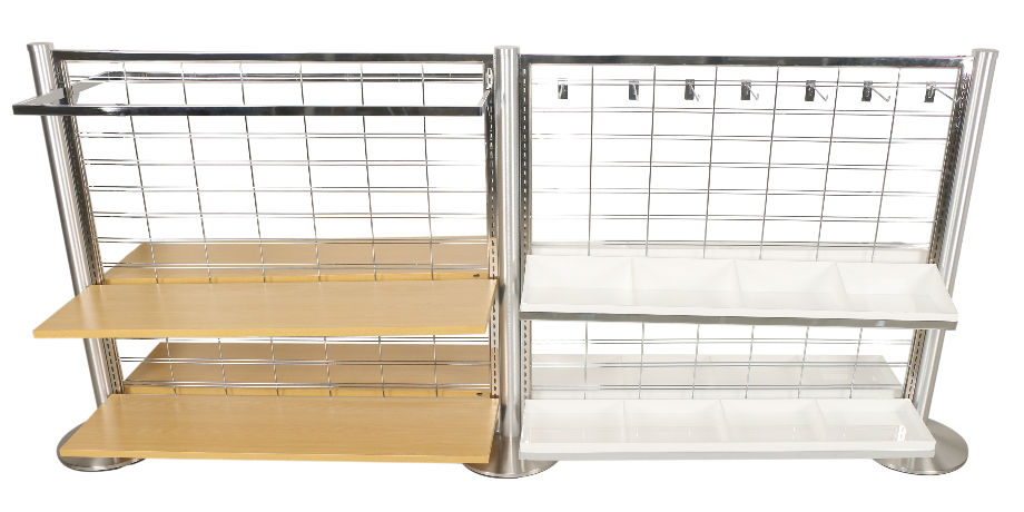 China 2 tiers metal mesh wire display storage rack stand adjustable ...