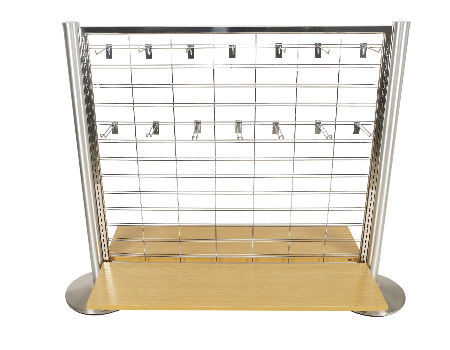 China 2 tiers metal mesh wire display storage rack stand adjustable ...