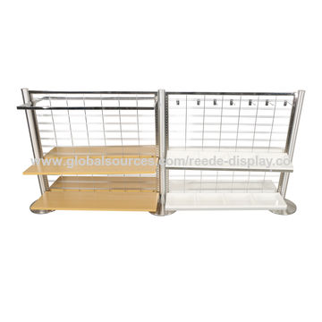 China 2 tiers metal mesh wire display storage rack stand adjustable ...
