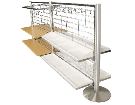 China 2 tiers metal mesh wire display storage rack stand adjustable ...