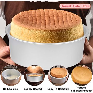 Aluminum Cake Pan Non Stick Baking Pans Round Cake Mold Set 4 Inch